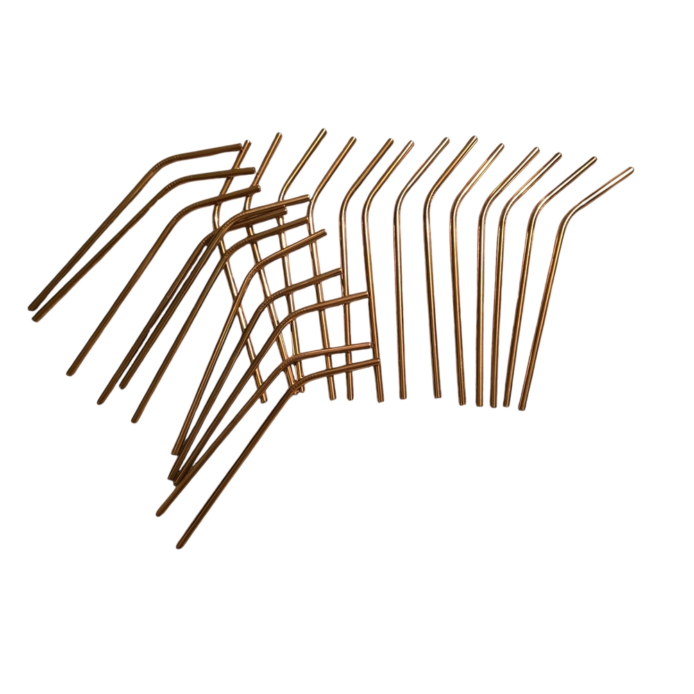 NWOT 24 Count of Gold Metal Straws